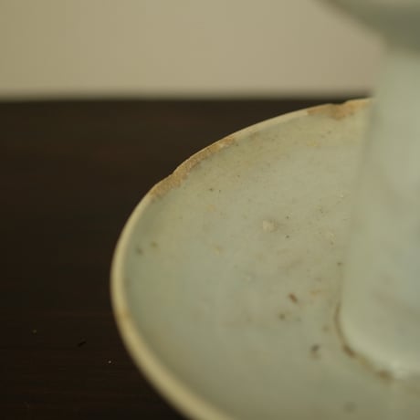 李朝 白磁灯明台