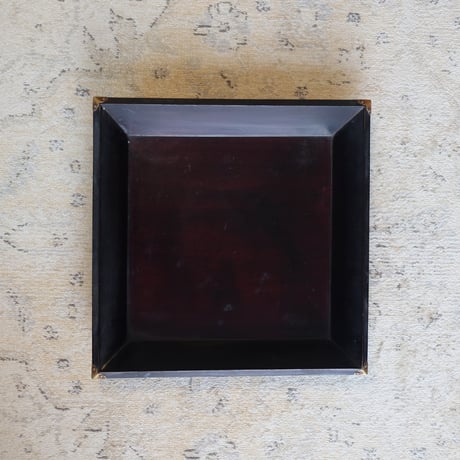 黒漆四角木盤