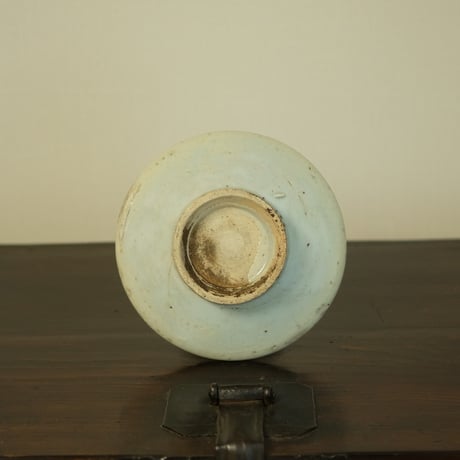 李朝 白磁灯明台