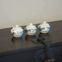 朝鮮 絵付け小壺（三点組）