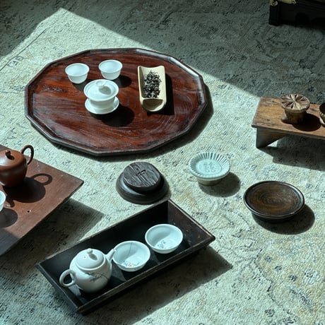 李朝 木目の良い十二角膳