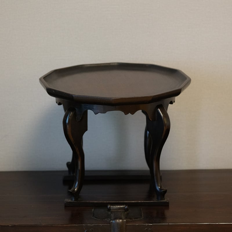 李朝　ソバン　小盤　韓国　お膳　花形　φ35cm 虎脚　虎足　花台 李朝 ソバン 小盤 韓国 お膳 花形 φ35cm 虎脚 虎足 花台