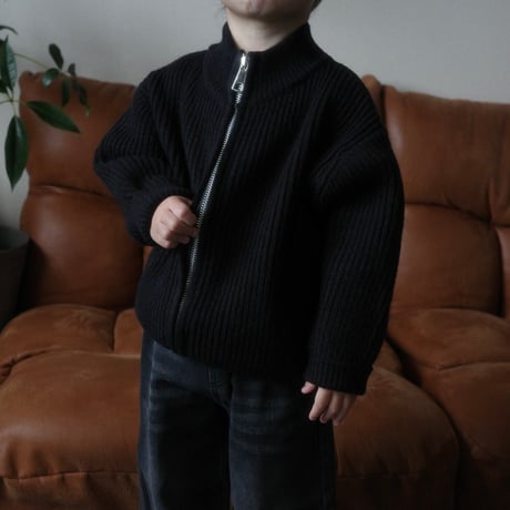 zip knit / black