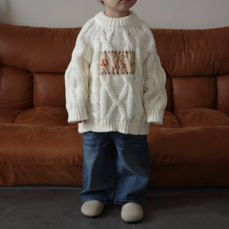 patch cable knit / ivory