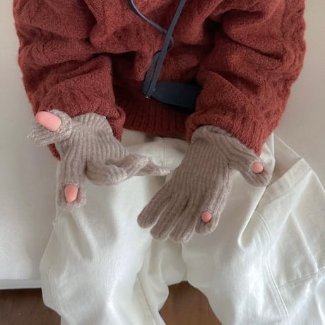 即納 wool kids gloves