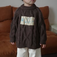 patch cable knit / khaki