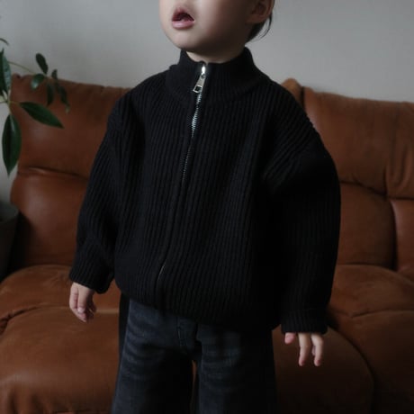 zip knit / black