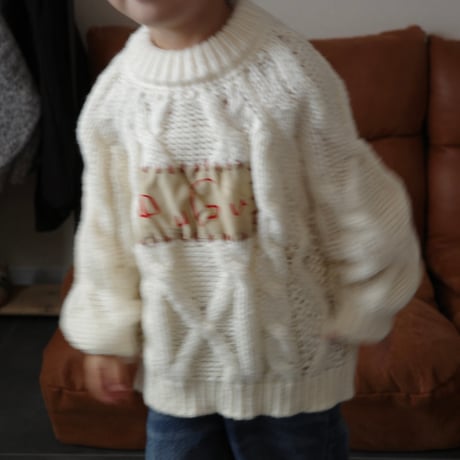 patch cable knit / ivory