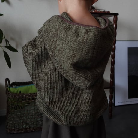 knit pullover hoodie