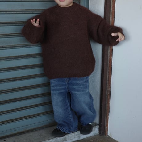 mohair knit / brown