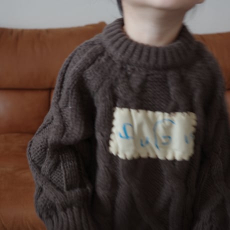 patch cable knit / khaki