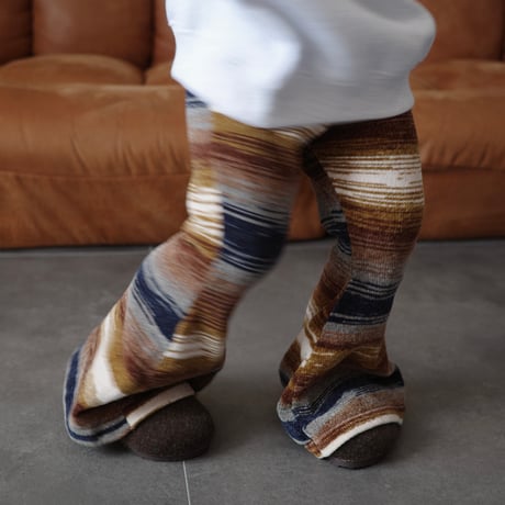 velour flare pants / mix