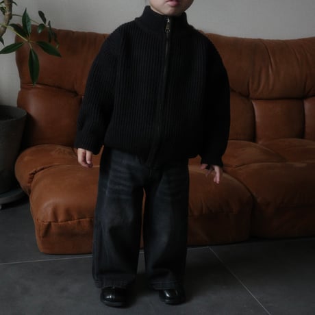 zip knit / black