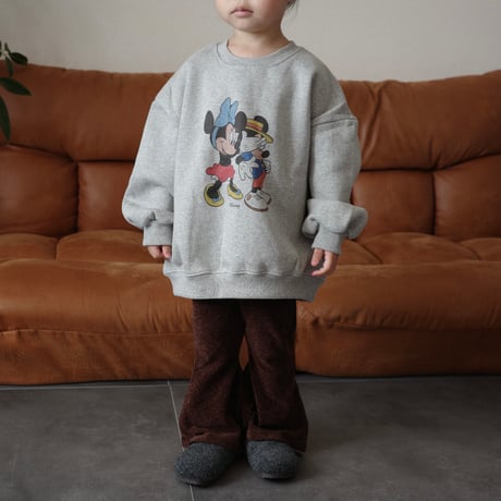 velour flare pants / brown