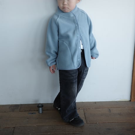 soft fleece jacket / dusty bule