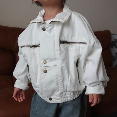 leaf jacket / white