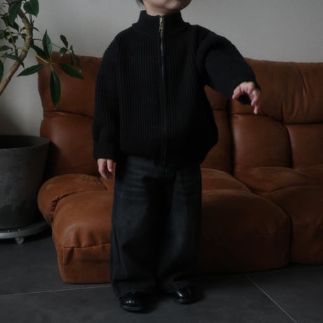 zip knit / black