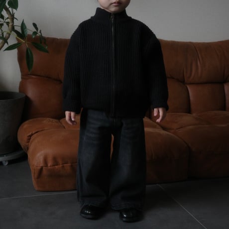 zip knit / black