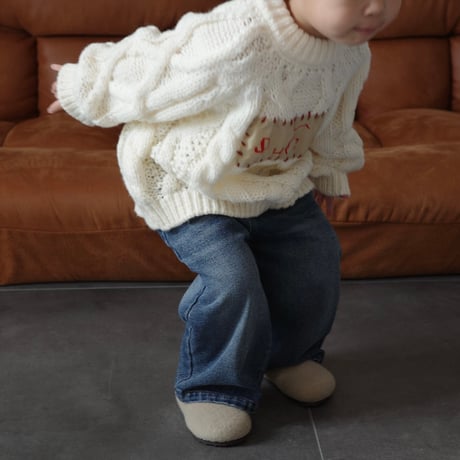 patch cable knit / ivory