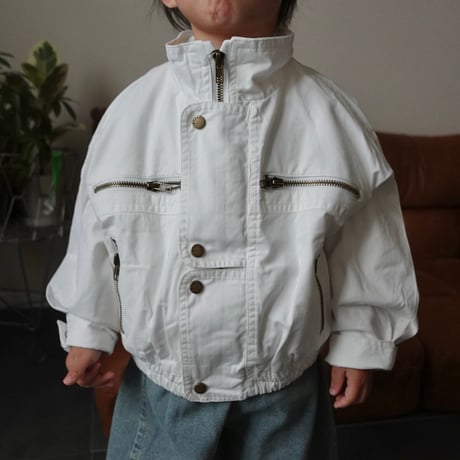 leaf jacket / white