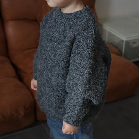 mohair knit / gray