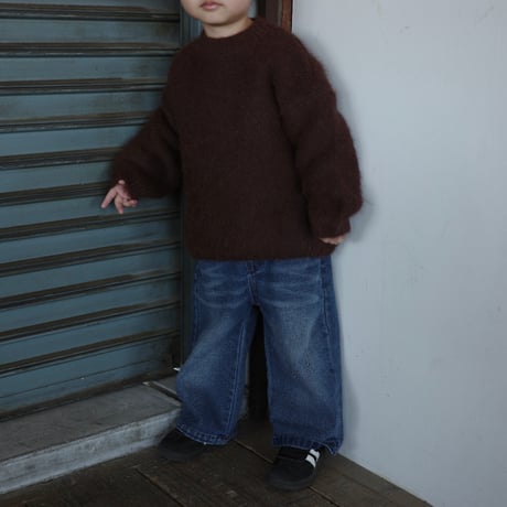 mohair knit / brown