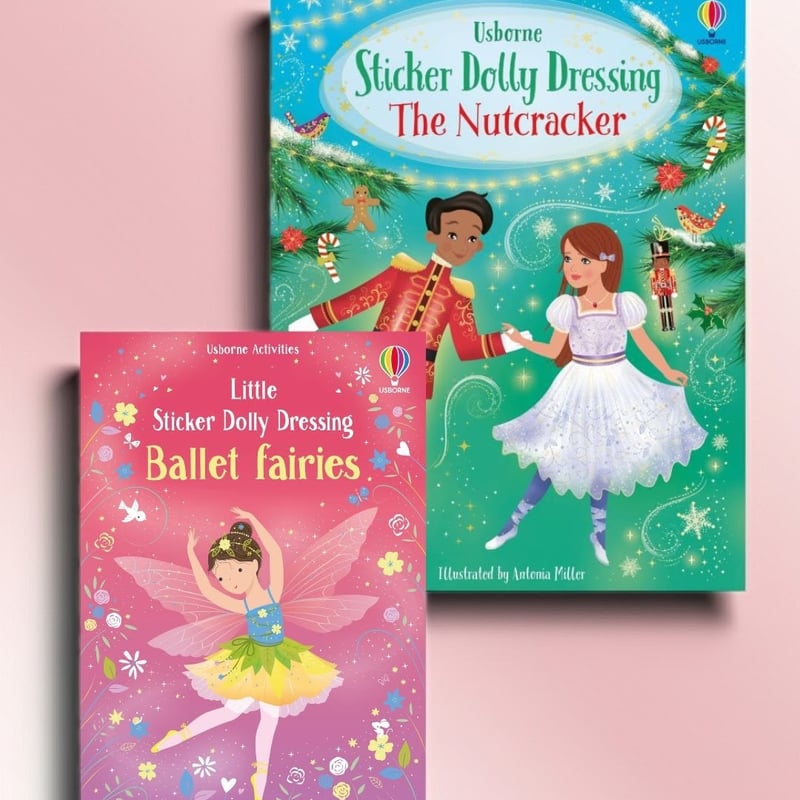 英usborne社【シールブック】💖バレエフェアリーのきせかえシール