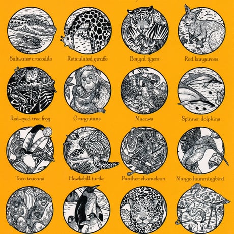 送料無料特別サービス中！集中力と想像力を育む！マジックペインティングブック【Wild Animals（野生動物）】（水だけで色づく！マインドフルな魔法の水ぬりえ）