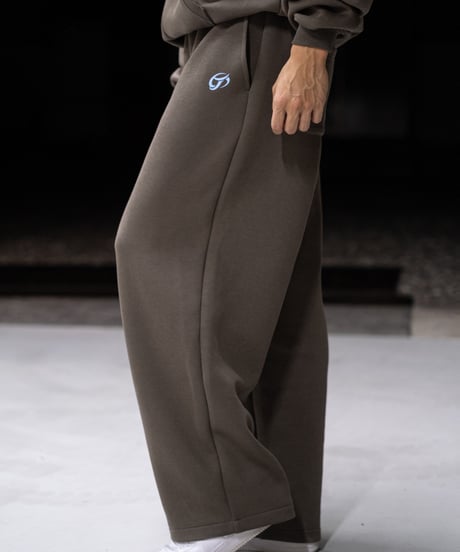 JUST WIDE SWEAT PANTS BROWN