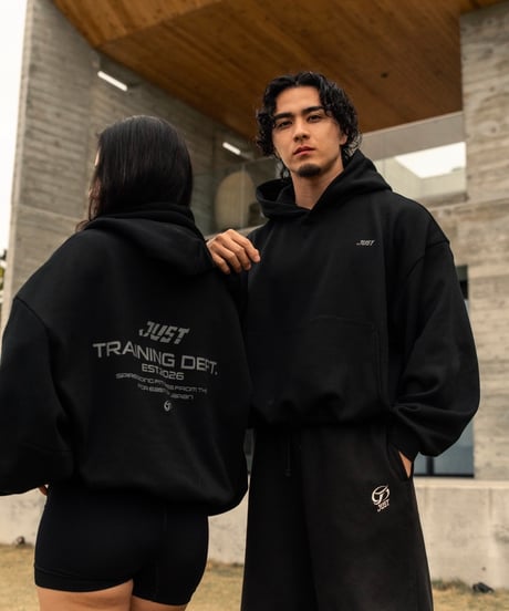 JUST CROPPED HOODIE　BLACK