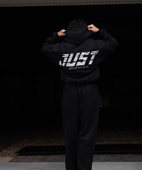 JUST DROP SHORT SWEAT BLACK