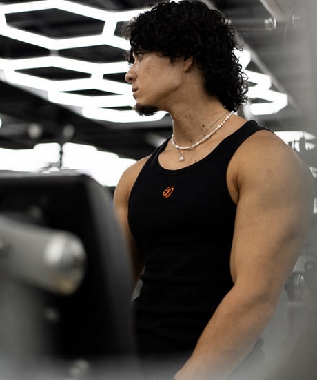 JUST ICON TANK BLACK ORANGE