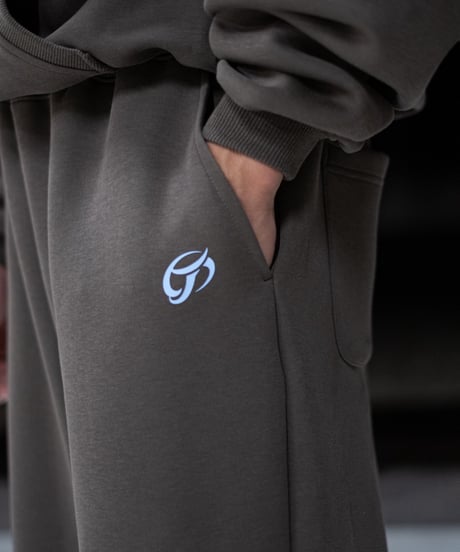 JUST WIDE SWEAT PANTS BROWN