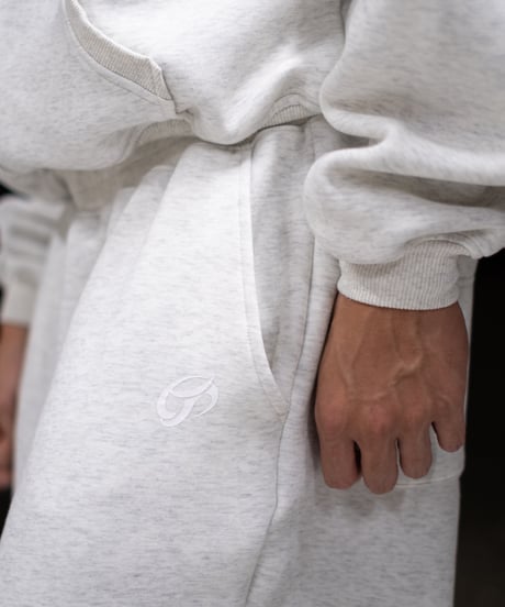 JUST WIDE SWEAT PANTS LIGHT GRAY