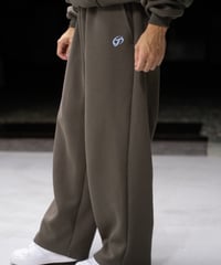 JUST WIDE SWEAT PANTS BROWN