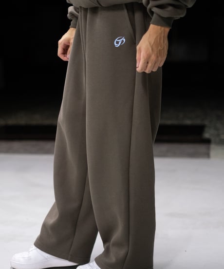 JUST WIDE SWEAT PANTS BROWN