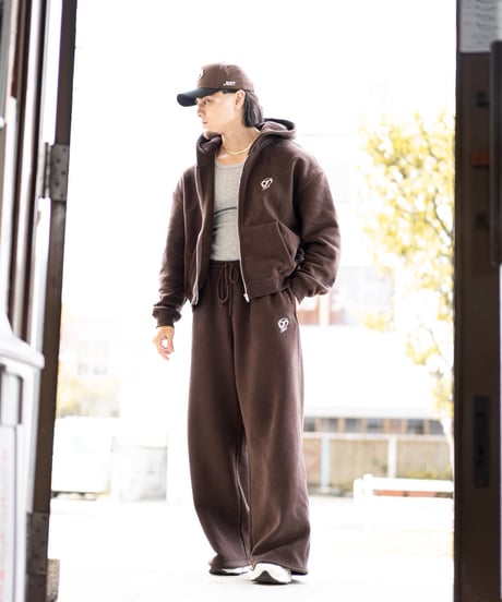 JUST volume sweat pants BROWN