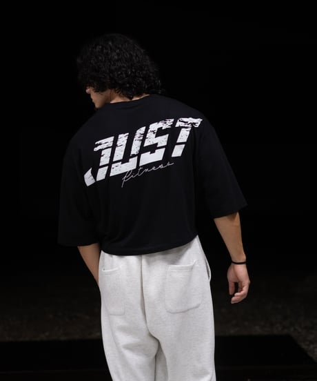 JUST CROP T BLACK