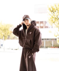 JUST volume sweat hoodie BROWN