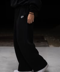 JUST WIDE SWEAT PANTS BLACK