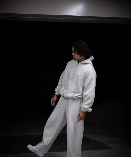 JUST WIDE SWEAT PANTS LIGHT GRAY