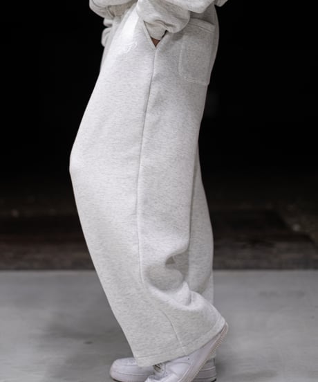 JUST WIDE SWEAT PANTS LIGHT GRAY