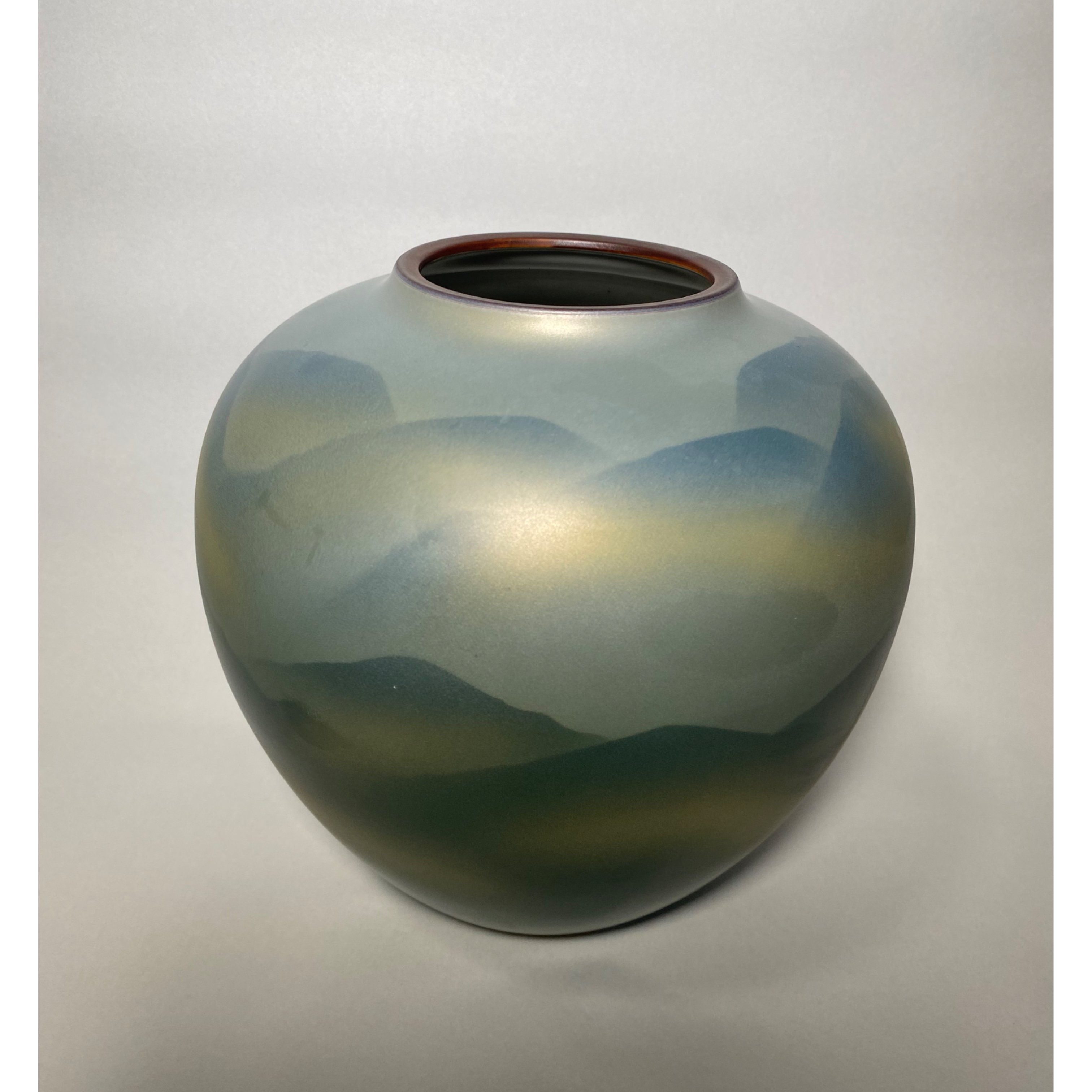 九谷焼　長山　陶器 花瓶 鳥のデザイン　未使用品 original