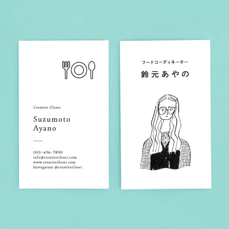 【初】ポートレート名刺｜yamyam