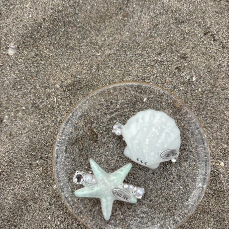 shell & starfish pin