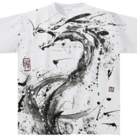 オーバープリントTシャツ 龍神ティアマト