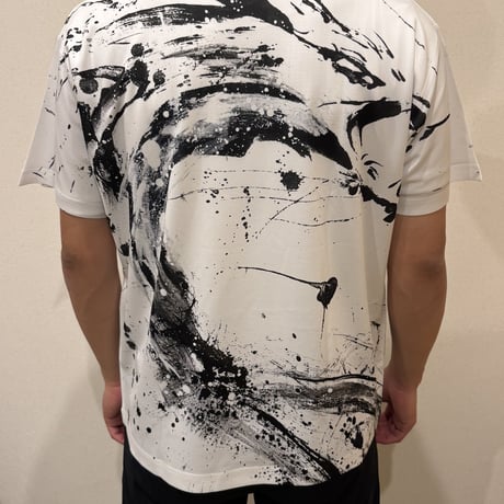オーバープリントTシャツ 朱雀乱舞