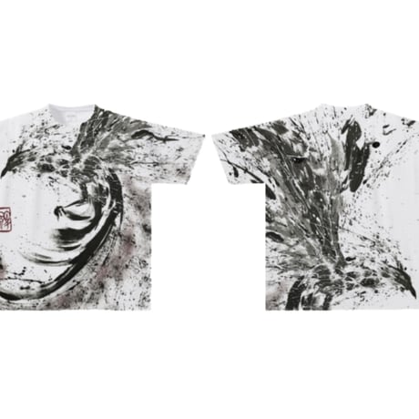 オーバープリントTシャツ 朱雀乱舞
