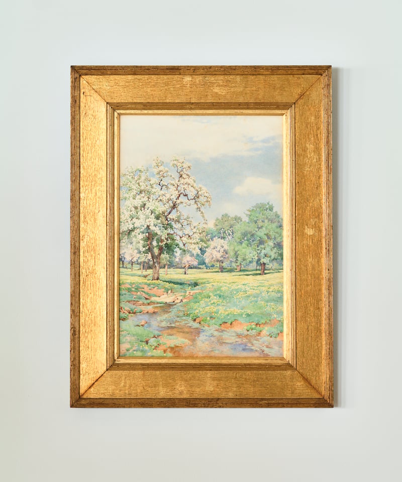 アルフレッドパーソン　アボン河のほとり　複製名画　風景画 　 アート インテリア アルフレッドパーソン アボン河のほとり 複製名画 風景画 アート