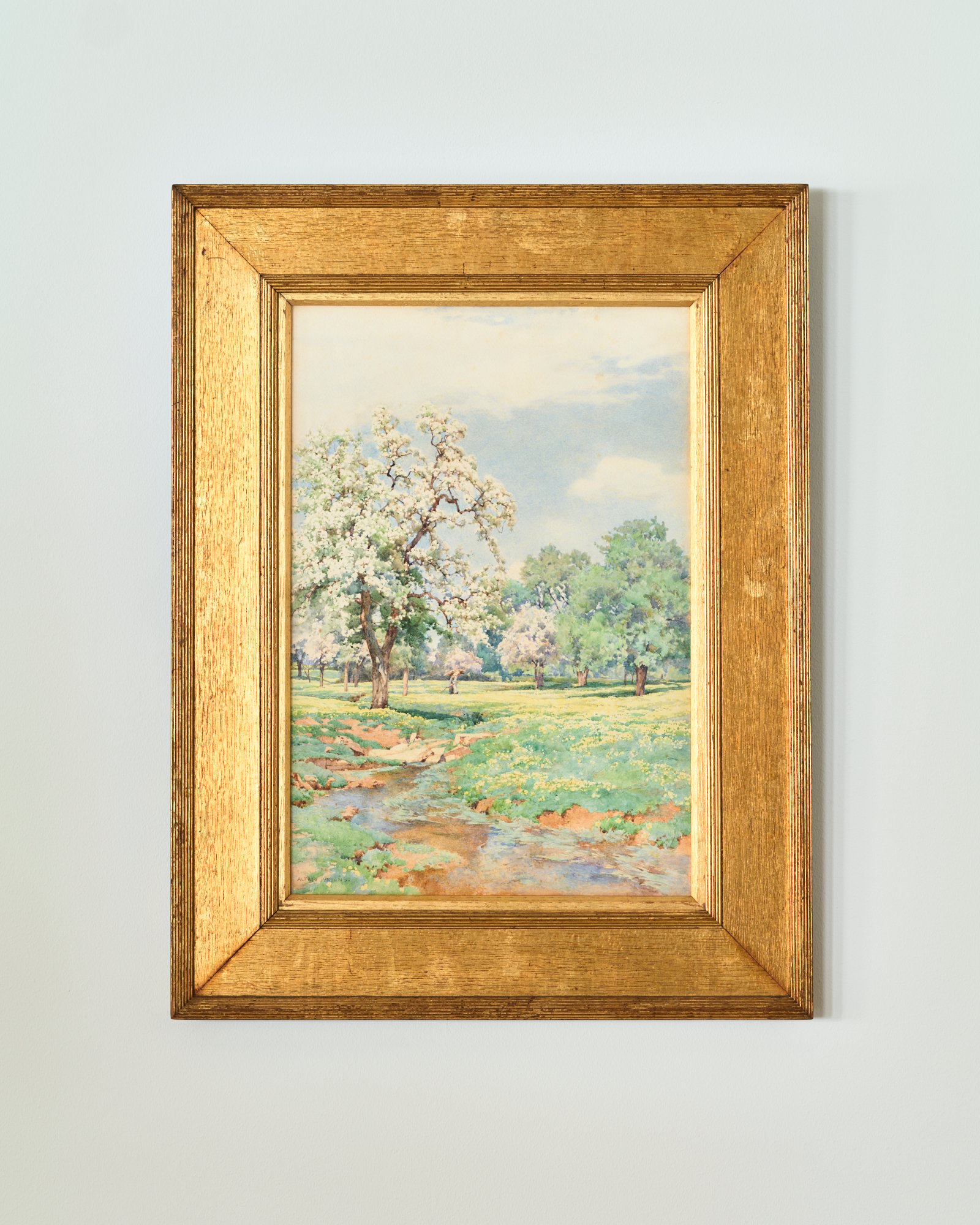 アルフレッドパーソン　アボン河のほとり　複製名画　風景画 　 アート インテリア ART】アルフレッド・ウィリアム・パーソンズ 梨の木 | MEGASHEEP